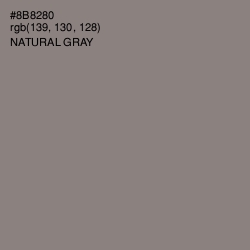 #8B8280 - Natural Gray Color Image
